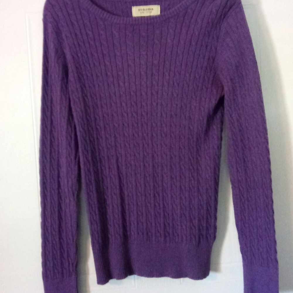 SONOMA Women's Knit Purple Sweater.